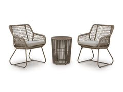 Beige / Outdoor Conversation Set, complete three-piece set - 1