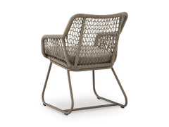 Beige / Outdoor Conversation Set, chair rear view; two chairs included - 3