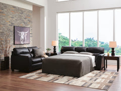 Midnight, Queen sleeper sofa with mattress extended in room - 2