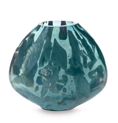 Iridescent Teal 6.63-inch height vase, product view 2 - 2