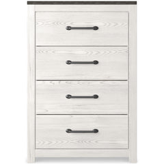 White/Gray, full front view of chest - 2