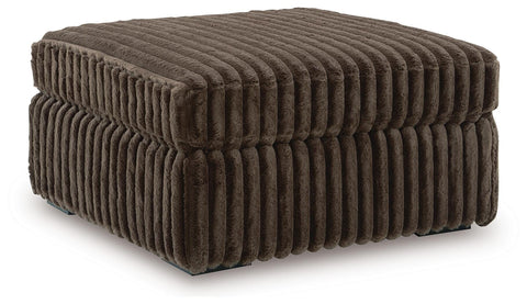 Jumbo-Cord Oversized Ottoman in Chocolate, Gunmetal or Onyx