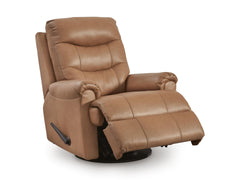 Butternut / Swivel Glider Recliner, recliner extended - 6