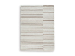Ivory/Tan 60.5" x 83", complete rug product view - 5