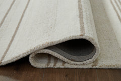 Ivory/Tan 60.5" x 83", rolled rug backing detail - 8