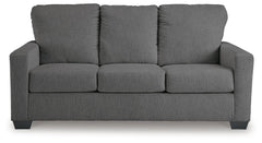 Pewter Full, complete sleeper sofa, closed front view - 1