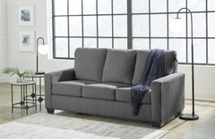 Pewter Full, complete sleeper sofa in a room; accessories excluded - 2