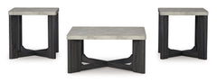 Two-tone Gray three-piece table set, product view 2 - 8