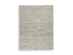 Gray 92.5" x 118", complete rug product view - 5