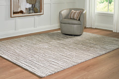 Gray 92.5" x 118", room view; furniture excluded - 6
