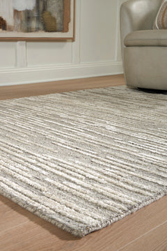 Gray 92.5" x 118", pile and edge detail - 7