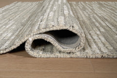 Gray 92.5" x 118", rolled rug backing detail - 8