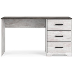 White/Dark Charcoal Gray Home Office Desk, product view 2 - 2