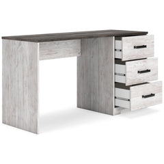 White/Dark Charcoal Gray Home Office Desk, product view 3 - 3