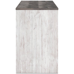 White/Dark Charcoal Gray Home Office Desk, product view 4 - 4