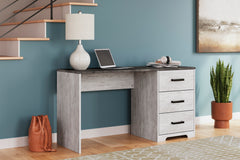 White/Dark Charcoal Gray Home Office Desk, product view 6 - 6