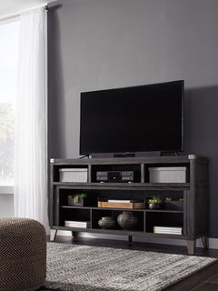 Gray TV stand, product view 2 - 2