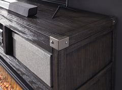 Gray TV stand, product view 3 - 3