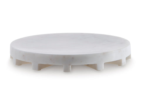 Wainmoore White Marble Round Tray