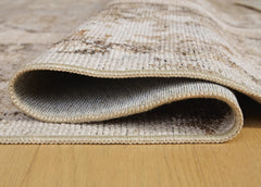 Brown/Beige/Gray 59.25" x 82", rolled rug backing detail - 8