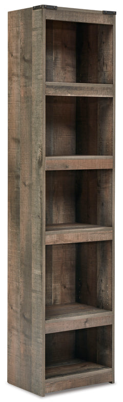 Brown, complete narrow pier shelving unit product view - 1