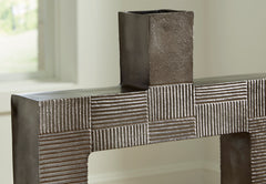 Antique Nickel Finish Wrengrove 16-inch vase, product view 3 - 3
