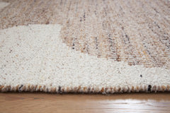 Beige/Brown 91.5" x 117.5", pile and edge detail - 3