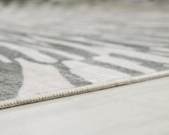 Gray/White 59.5" x 83.25", pile and edge detail - 7
