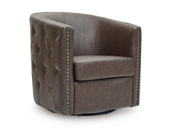 Granite Tufted Swivel Accent Chair, full product view - 6