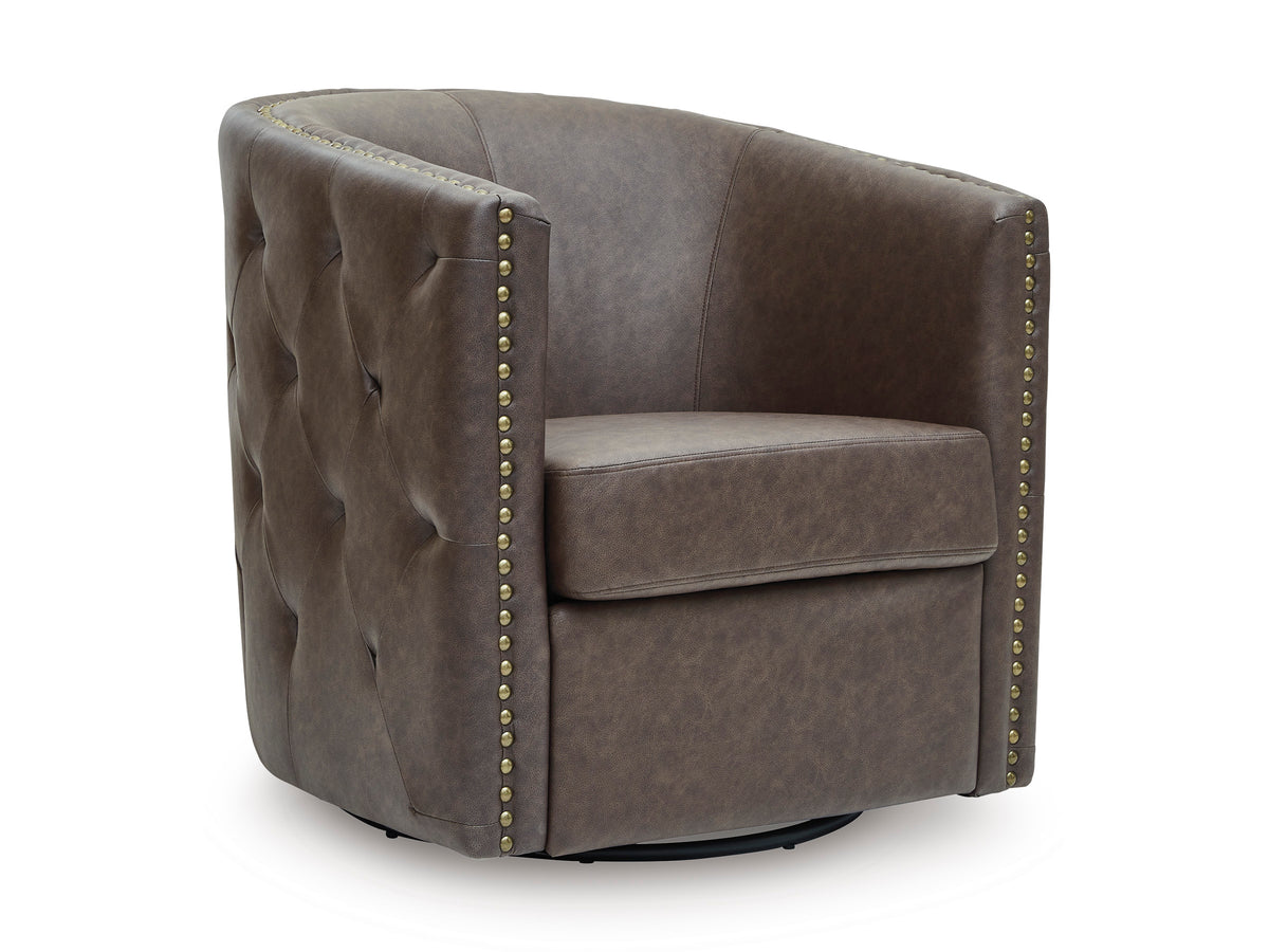 Granite Tufted Swivel Accent Chair, full product view