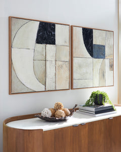 Tan/Taupe/Black Bexlen wall art set, product view 5 - 5