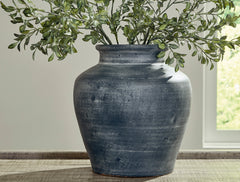 Distressed Blue 12.5-inch vase, full product view - 5