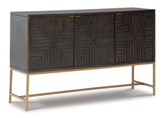 Brown/Gold Finish Accent Cabinet, view 1 - 1