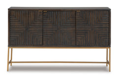 Brown/Gold Finish Accent Cabinet, view 4 - 4