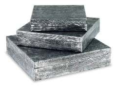 Antique Pewter Finish Keldy three-box set, full product view - 1