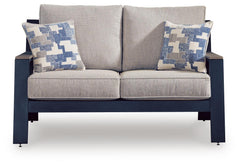 Navy Blue/Driftwood, front loveseat view - 3