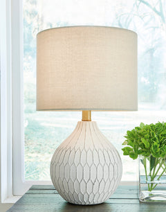 White table lamp, product view 2 - 2