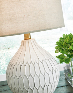White table lamp, product view 3 - 3