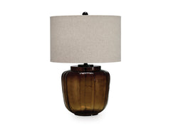 Amber table lamp, full product view - 1