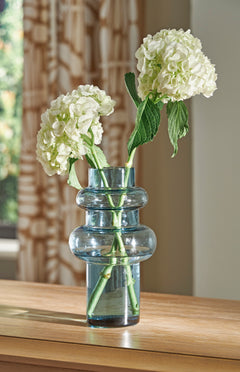 Blue 10.25-inch height vase, full product view - 4