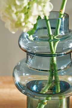 Blue 10.25-inch height vase, product view 3 - 6