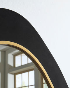 Black/Gold Finish Accent Mirror, view 3 - 3