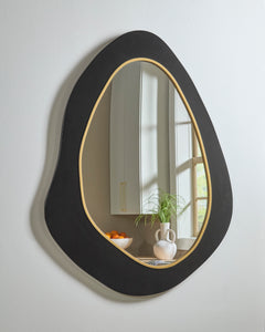 Black/Gold Finish Accent Mirror, view 5 - 5