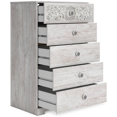 Whitewash, chest with drawers open - 2