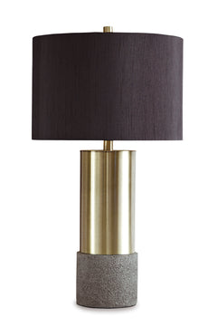 Gray/Brass Finish table lamp pair, product view 2 - 2