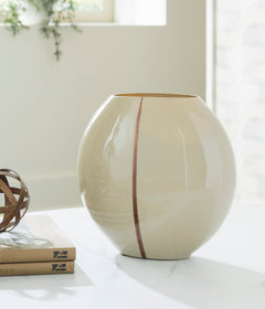 Cream Sheabourne 9.38-inch vase, product view 5 - 5