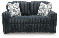 Gunmetal, complete loveseat, front view - 7