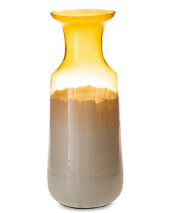 White/Amber 16.75-inch height vase, product view 2 - 2