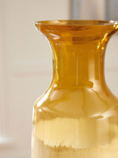 White/Amber 16.75-inch height vase, product view 3 - 3
