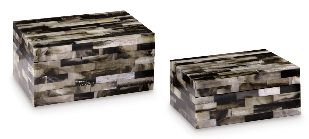 Black/Brown/Cream Ellford two-box set, full product view